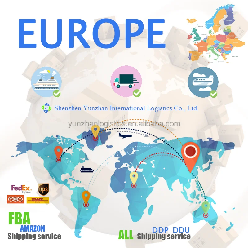 sea shipping door to door Fba Amazon service DDP AIR freight from china to Europe France UK Germany