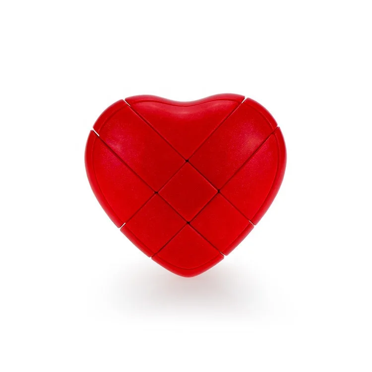 Yongjun Hot Selling Educational Toys Plastic 3D Heart Shaped Puzzle Magical Cube 3x3x3