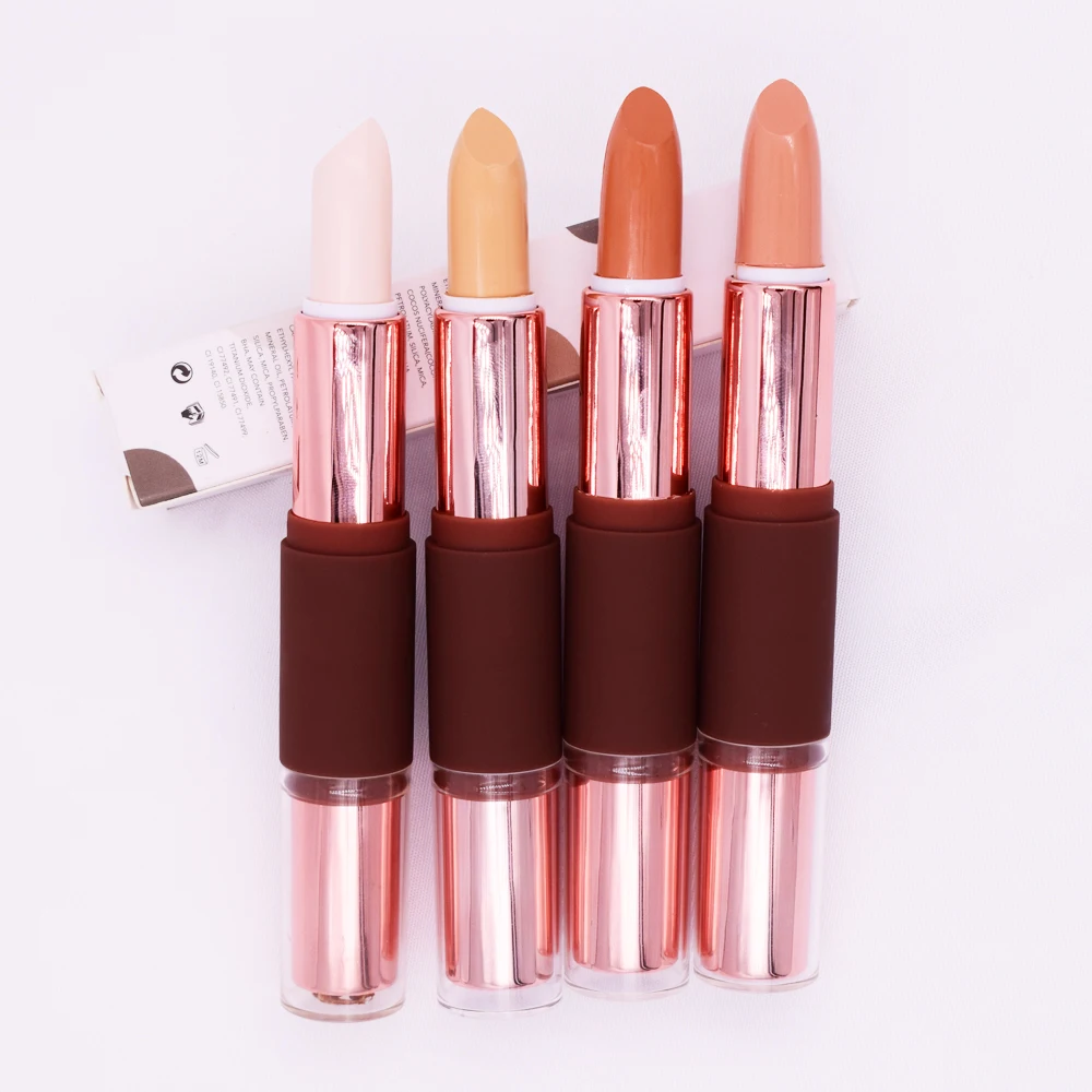 Private Label Dual Pro Concealer Makeup Pencil Style Full Coverage Stick Cream Mineral Vegan Waterproof Daily Wedding Parties