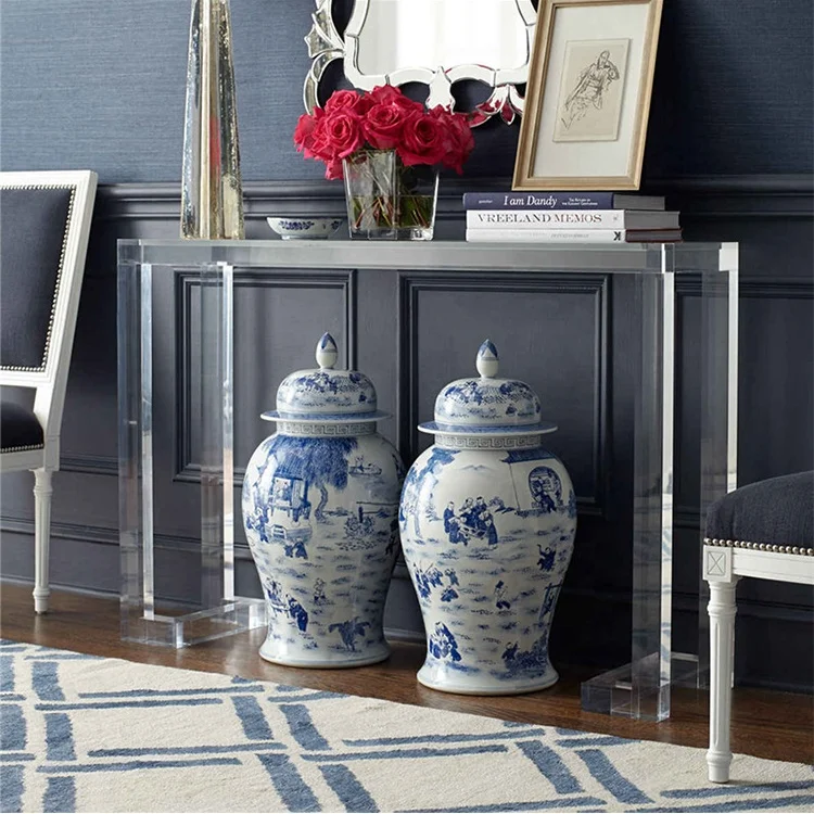 Chinese Modern Simple Style Furniture Table Acrylic Console Table Lucite Hallway Desk
