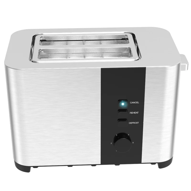 Manufacturer Customized Stainless Steel Toaster, Home 2 Slice Wide Slot Toaster OEM/ODM