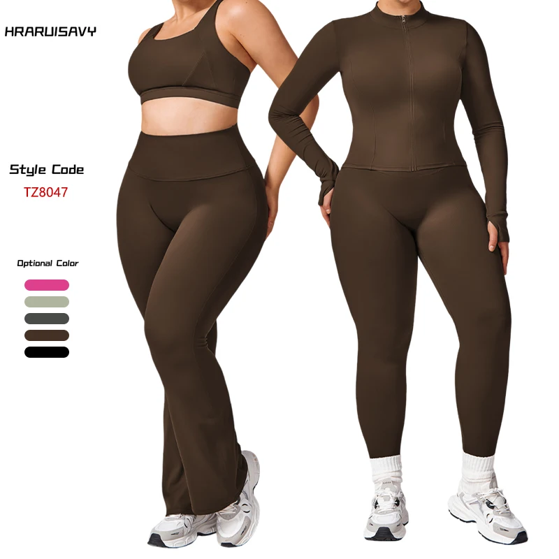 Custom 5Pcs Plus Size Women Yoga Clothing Quick Dry Pilates Workout Sets for Women Running Tight Sports Fitness Suit