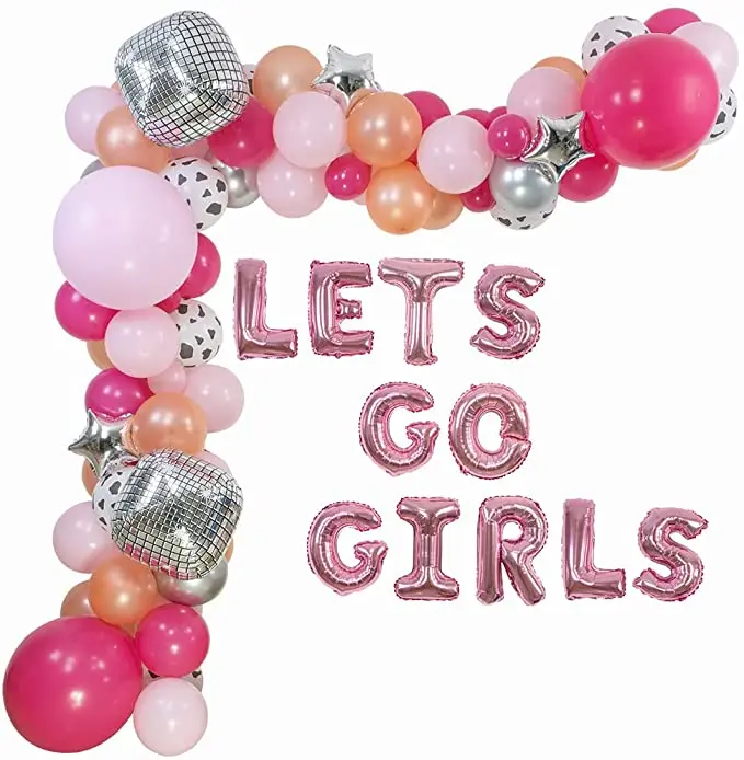 Western Disco Cowgirl Bachelorette Balloons Arch Garland Kit cowgirl party decorations