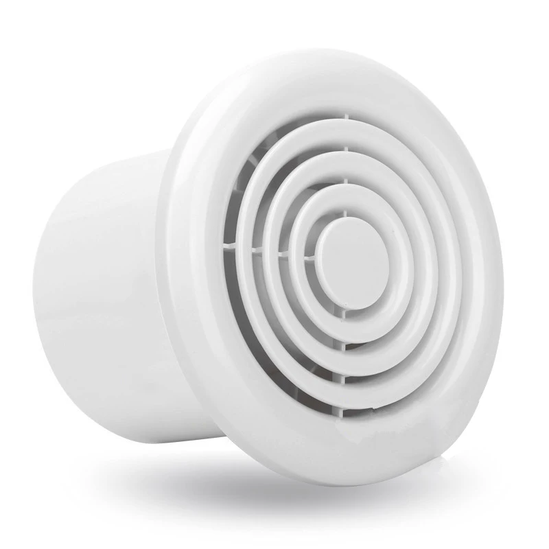 New Fashion Commercial Plastic Toilet Bathroom Round Suction Extractor Fan Wall Mount Duct Ventilation Exhaust Fan For Hotel