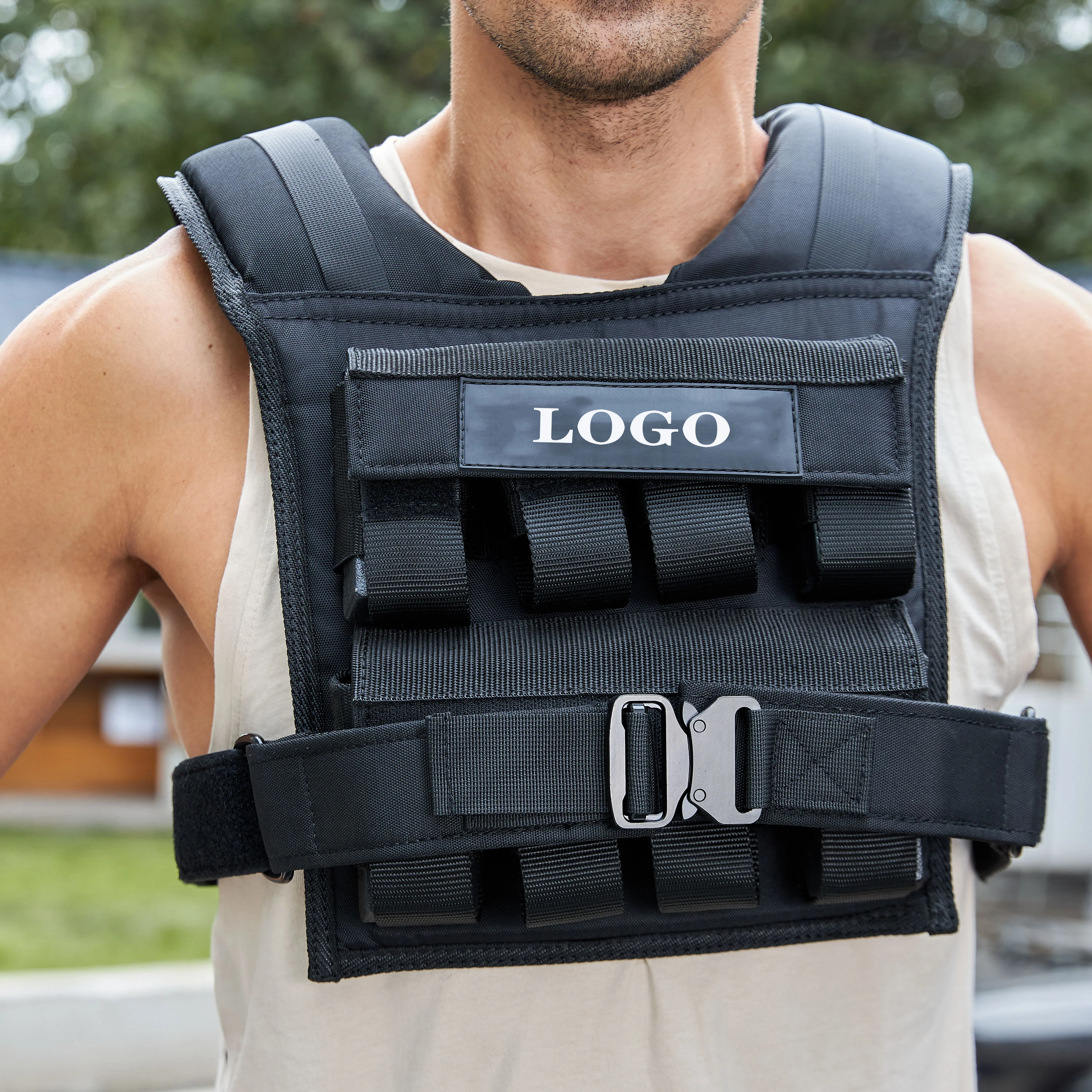 Exercise Adjustable Running Fitness Workout Weight Vest Chest Rig Bag Gym Unisex Training Outdoor Hiking Weighted Vest