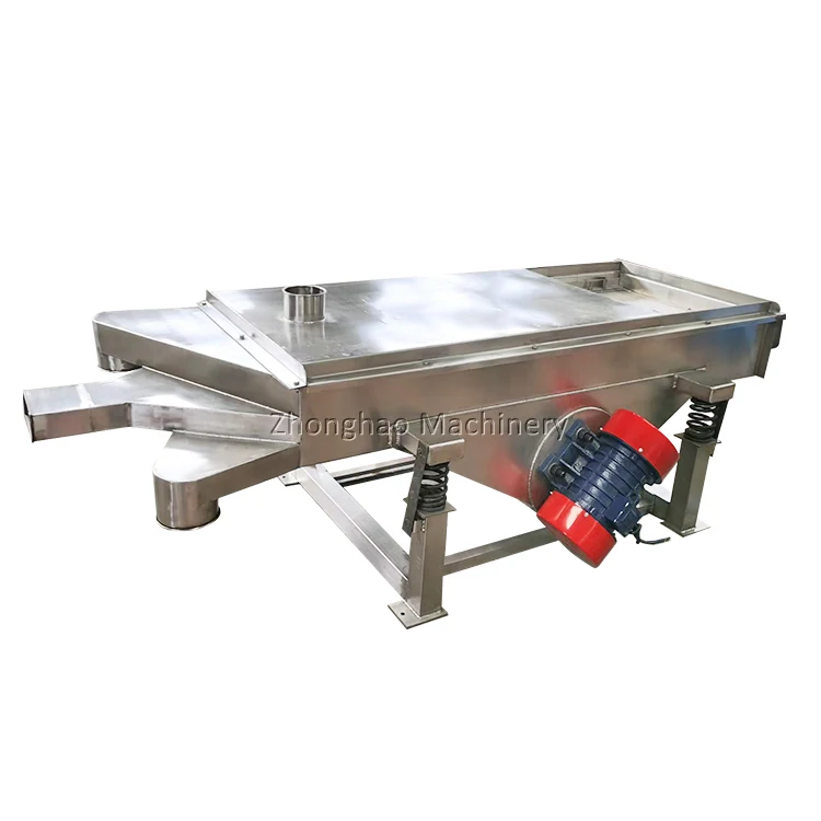 High efficiency sand vibration separator PVC flakes sieving machine beans food powder granule linear vibrating screen