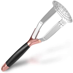 Stainless Steel Potato Masher -with Garlic Press  Cooking and Kitchen Gadget