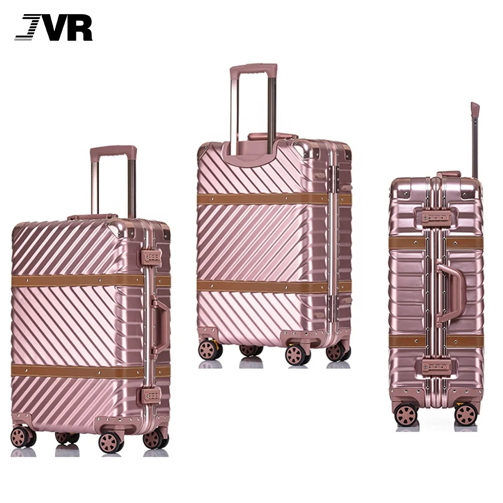 2019 Dongguan Jvr 3 suits Travel Pc Luggage Sets Suitcase Aluminum Frame Luggage