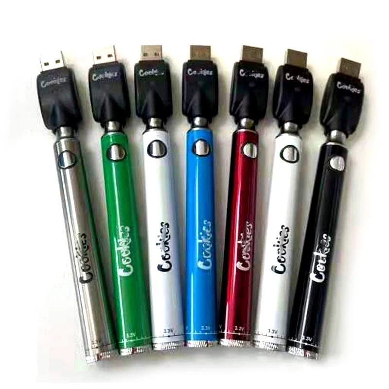 Factory Supply Cookies 900mah 30CT Display Voltage Twist Slim Vapes Batteries 510 Thread Battery for