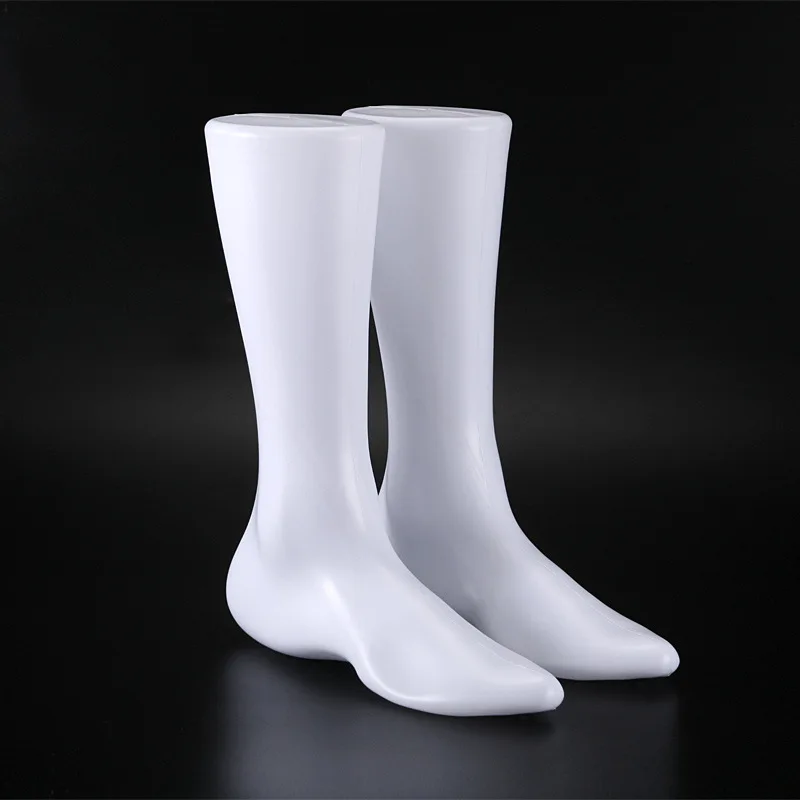 Wholesale White Black Skin Color Foot Mannequin Stand Plastic Display Shoes Male Female Sock Display Foot Mannequin for Shoes
