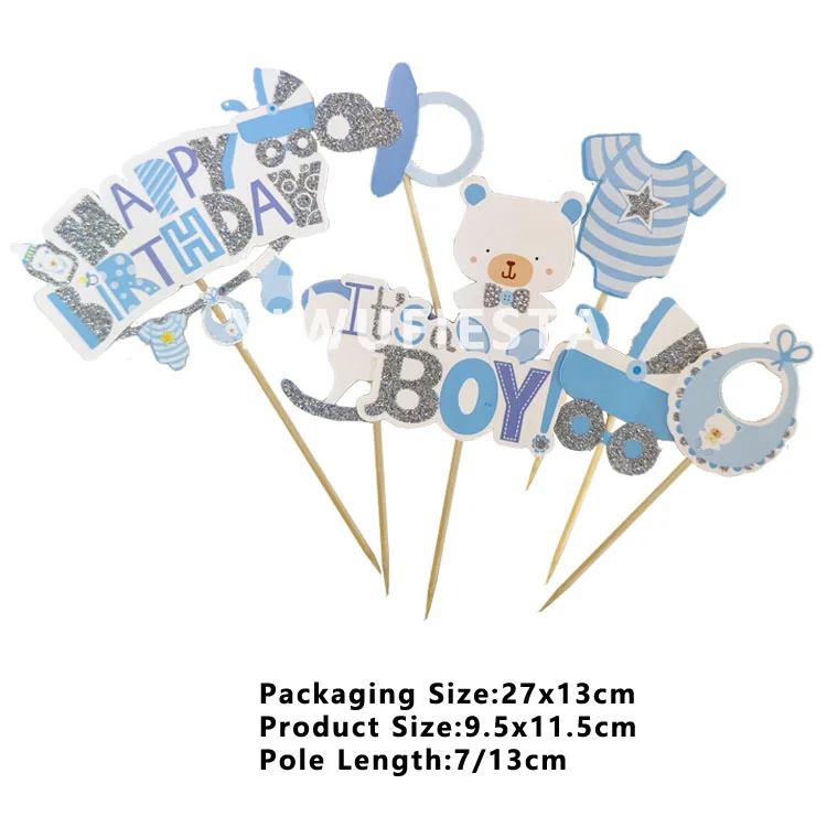 New baby cake topper for boys and girls birthday full moon first birthday party decoration cake topper