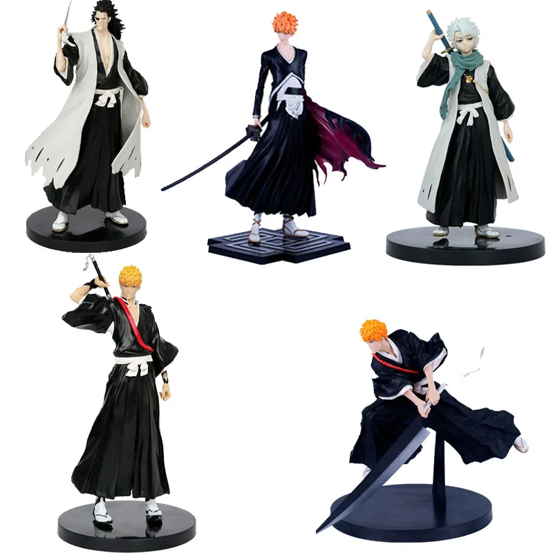 Minrong 5 Style BLEACH Figure Kurosaki Ichigo Urahara Kisuke Hitsugaya Toushirou Japanese Cartoon Model Anime Action Figure