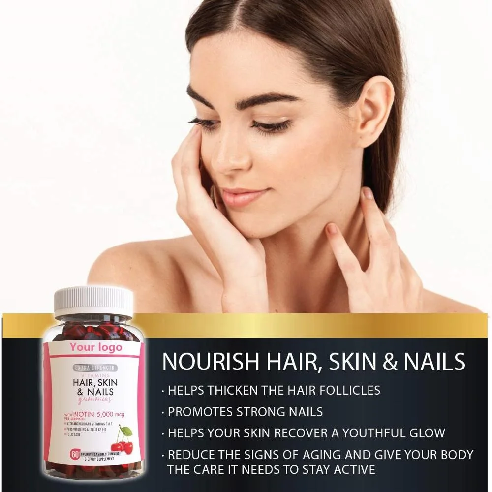 Hair Growth collagen gummies biotin vitamin gummies for hair nail skin