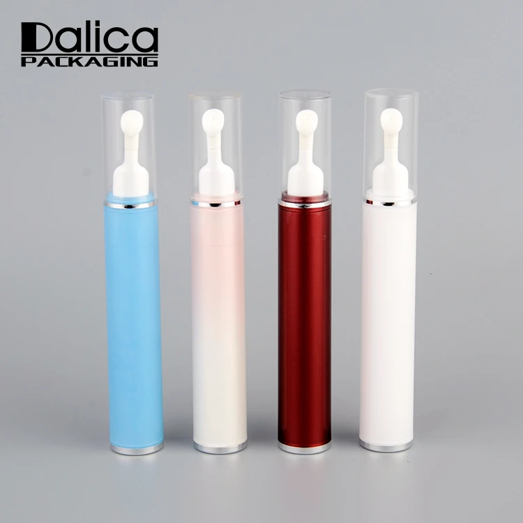 
Custom Color Airless Syringe 10ml/15ml Eye Cream Plastic Roll on Bottle 