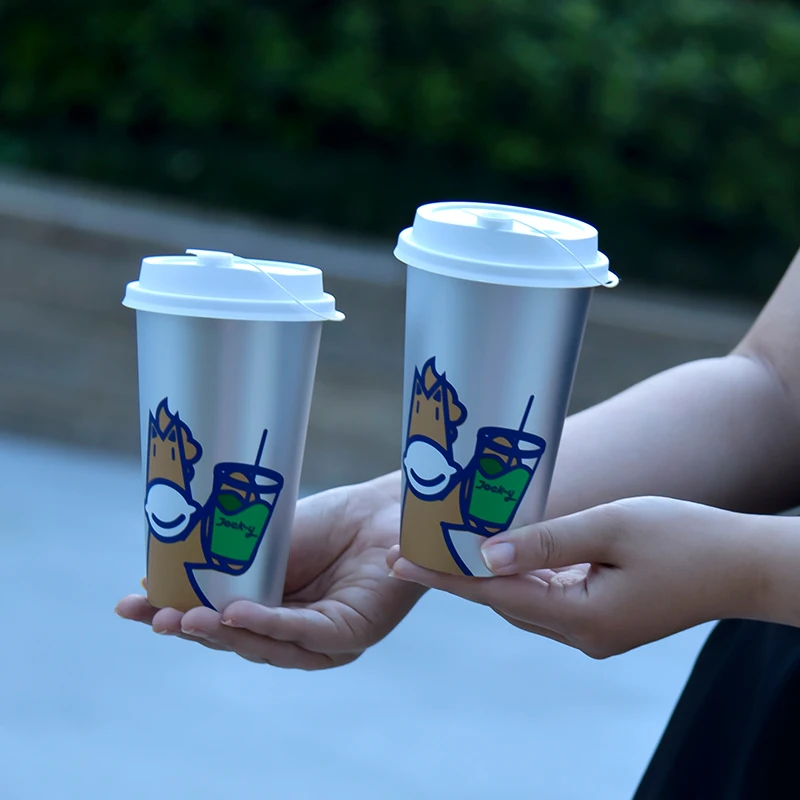 Customized Logo Hard PP Plastic Juice Cup Transparent Type Frosted For Milk Tea Cup Disposable inner sticker 500ml/700m customt