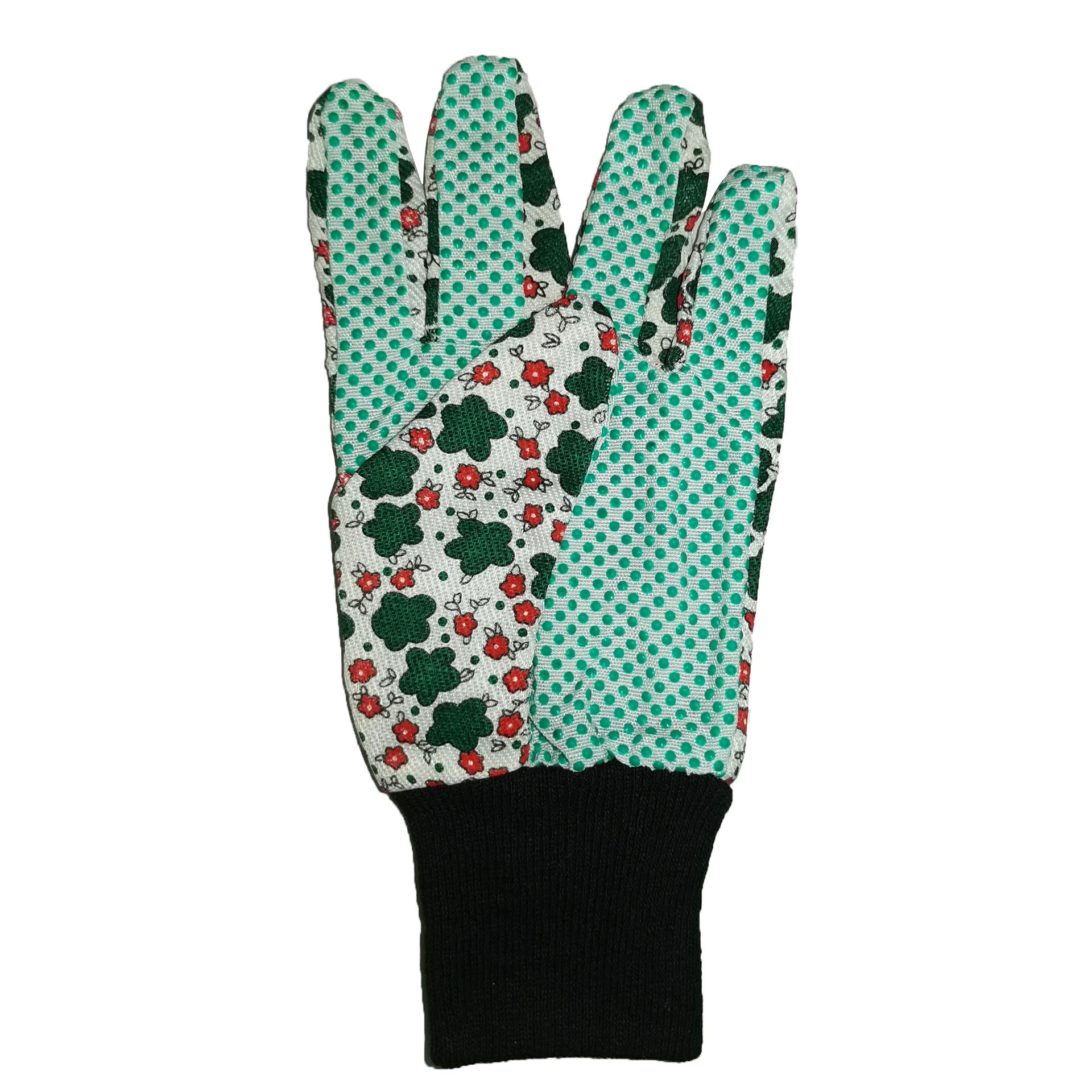 Wholesale PVC dot bead twill printing garden agricultural handling work protection garden gloves