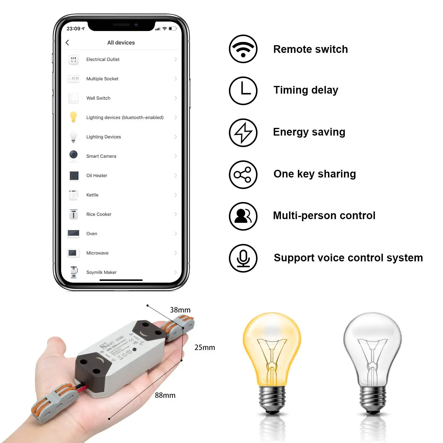 Shuwei High Quality Tuya App Control 20 Amp Remote Operate Smart Circuit Micro Breaker