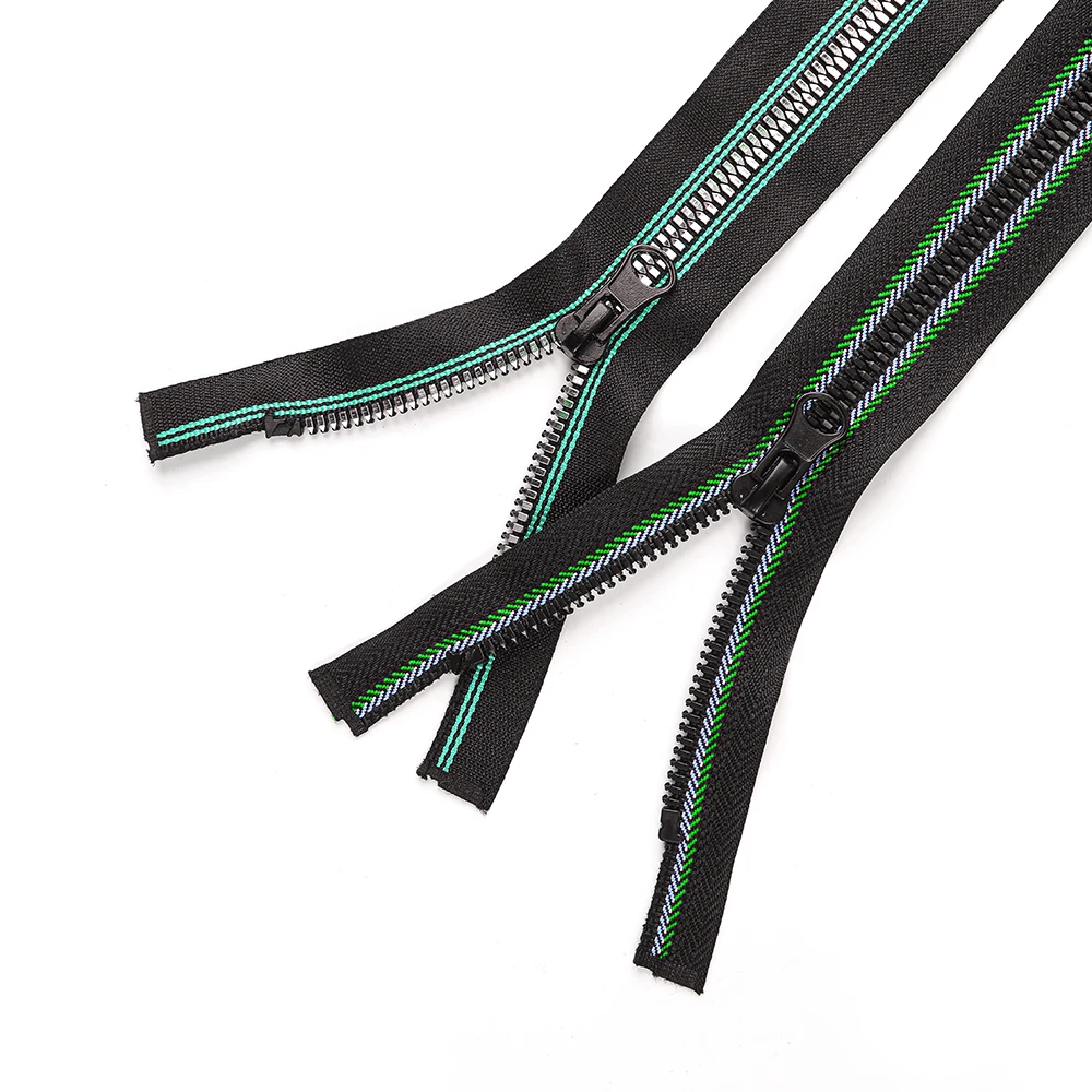 High Quality Low price Corn Teeth Plating Customized Color No.5 Open End Plastic Zipper For Garment