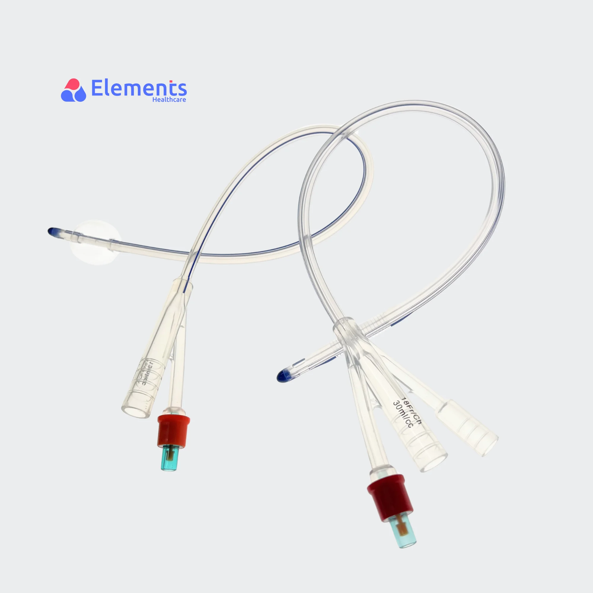 Medical All Size 2 way Silicone Foley Catheter 3 Way Urethral Foley Balloon Catheter Tube