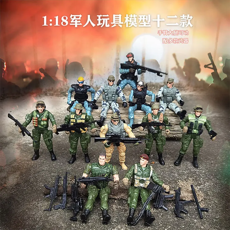 6pcs/lot army toy set soldies men action figures collection model toys for kids birthday gifts soldiers army toys