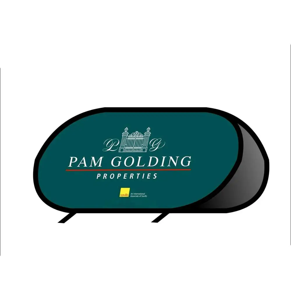 Cheap Custom Outdoor Advertising Oval Pop Up Banner For Trade Show