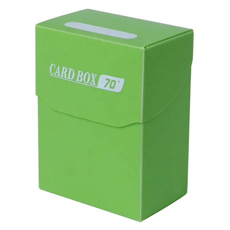 80+ Game Cards Plastic Deck Box Flip-open Design for Collectible Card Organizer in Bright Color trading card deck box