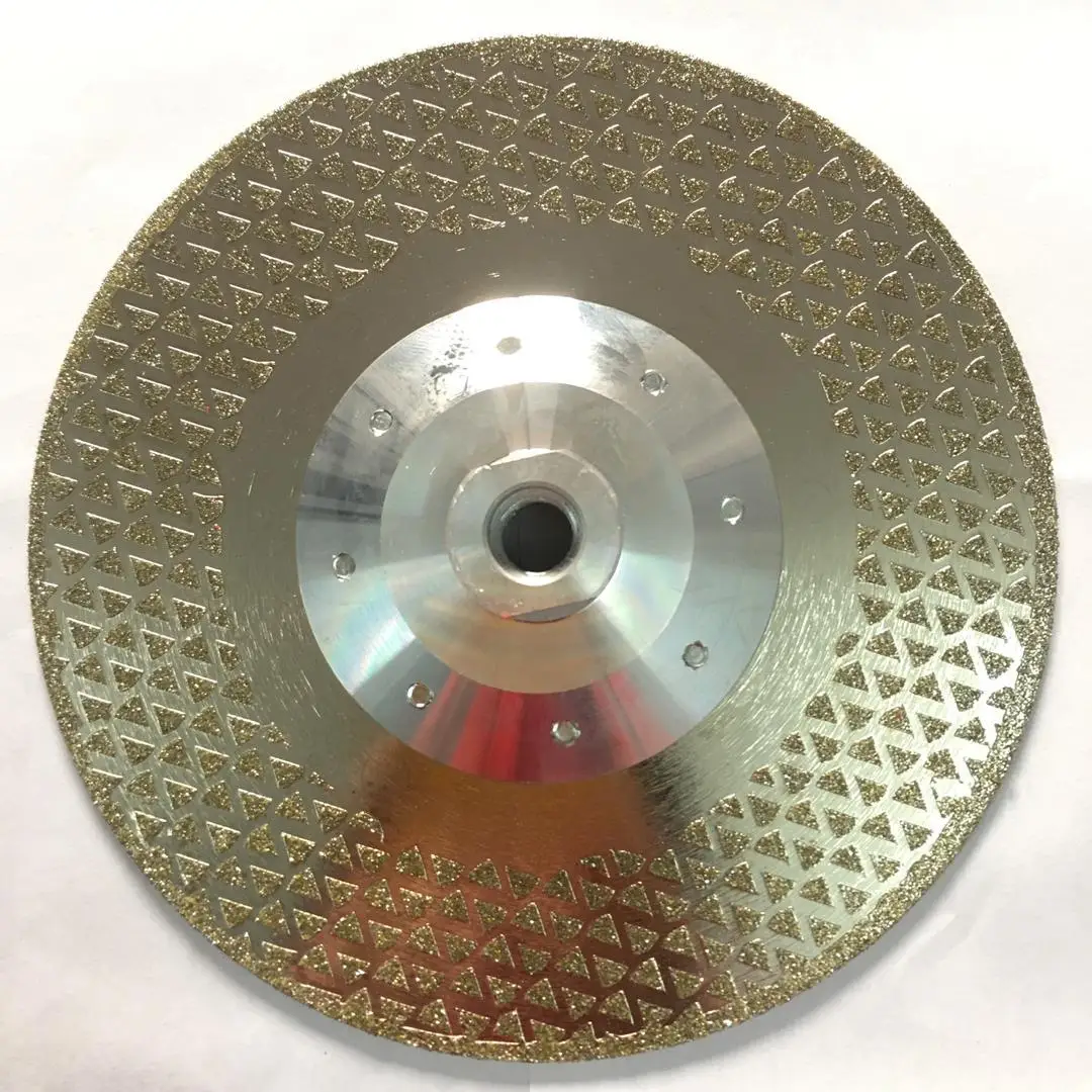 180mm 7 Inch Industrial Grade Wet Electroplated Diamond Grinding Disc Saw Blade White Nitride Finish Marble Circular Concrete