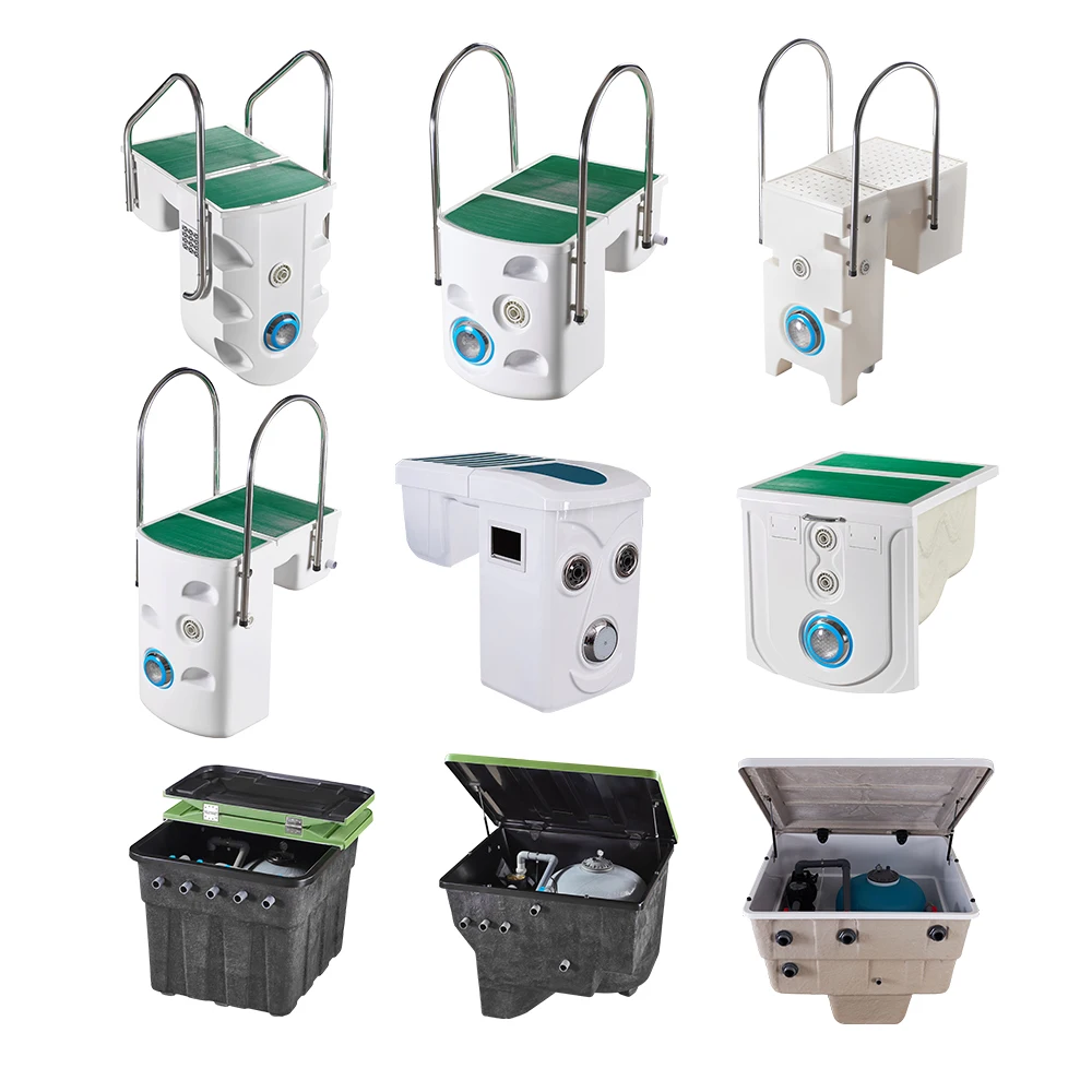 Factory Sales Pool Equipment Full Set Stainless Steel PVC Swimming Pool Filtration Circulation System Cleaning Accessories