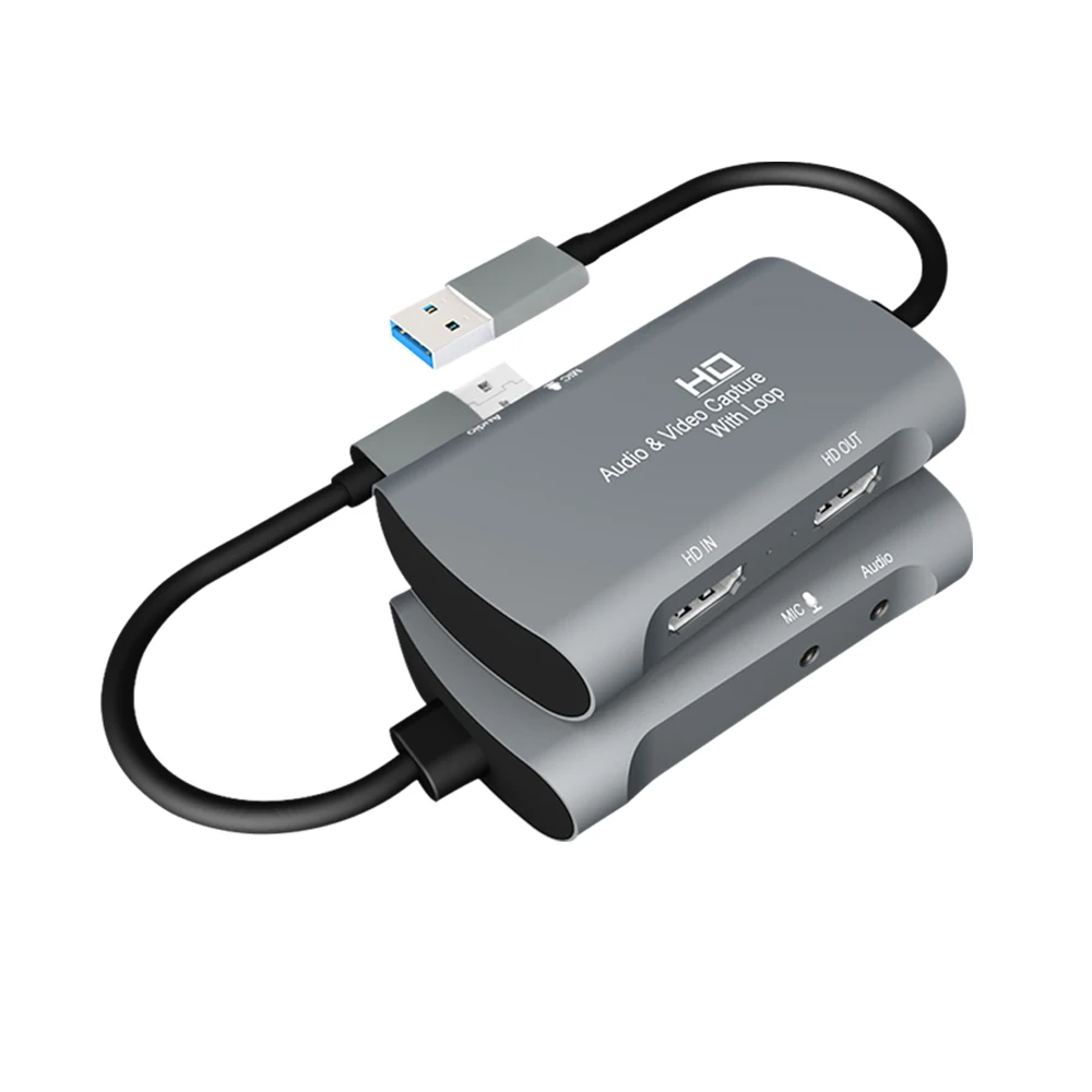 
HD/F+MIC to HD/F+Audio+USB2.0/M 4k hd video audio medical imaging capture device card support HD local loop out 