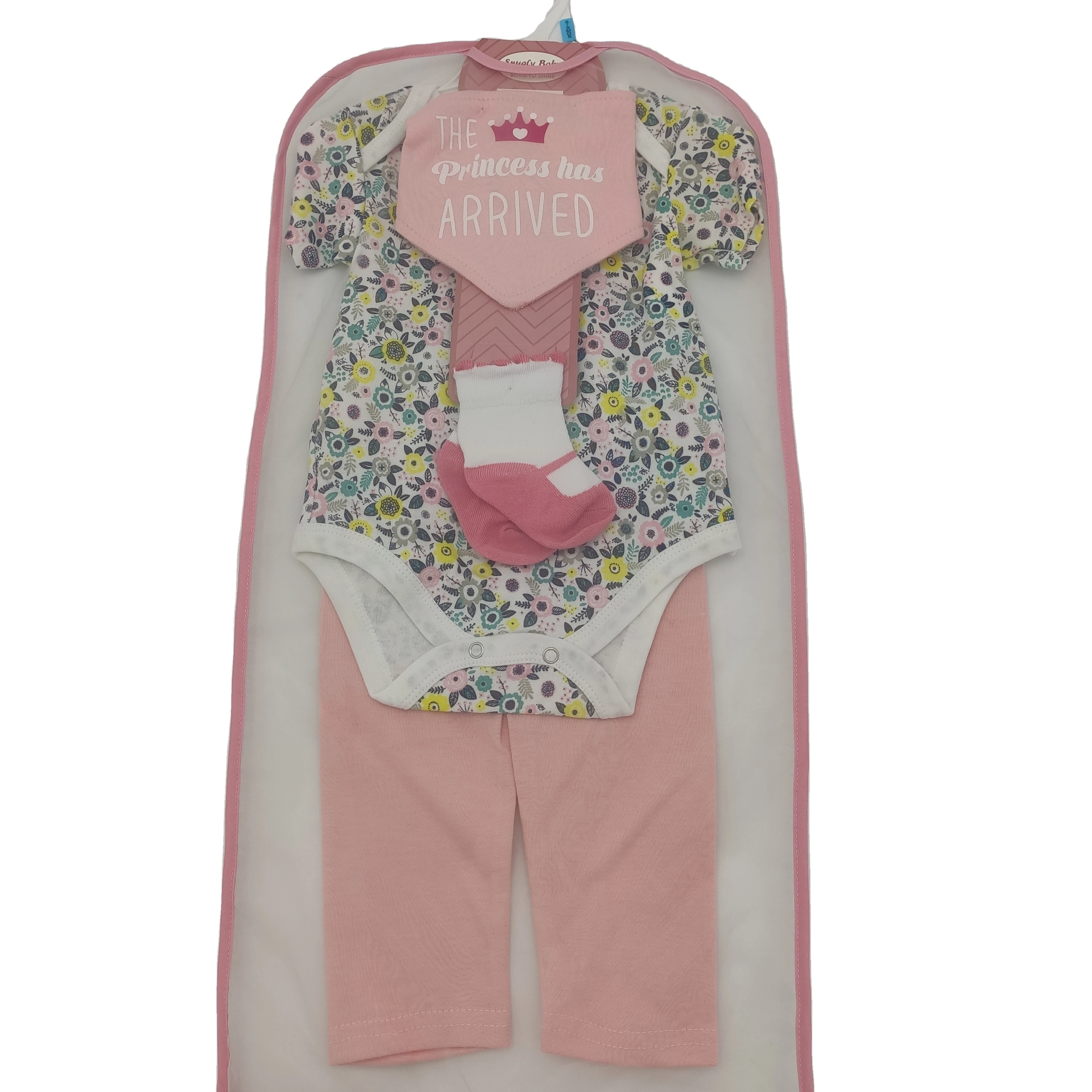 Manufacturer Soft 4 pcs Baby Layette Newborn Baby Gift Set