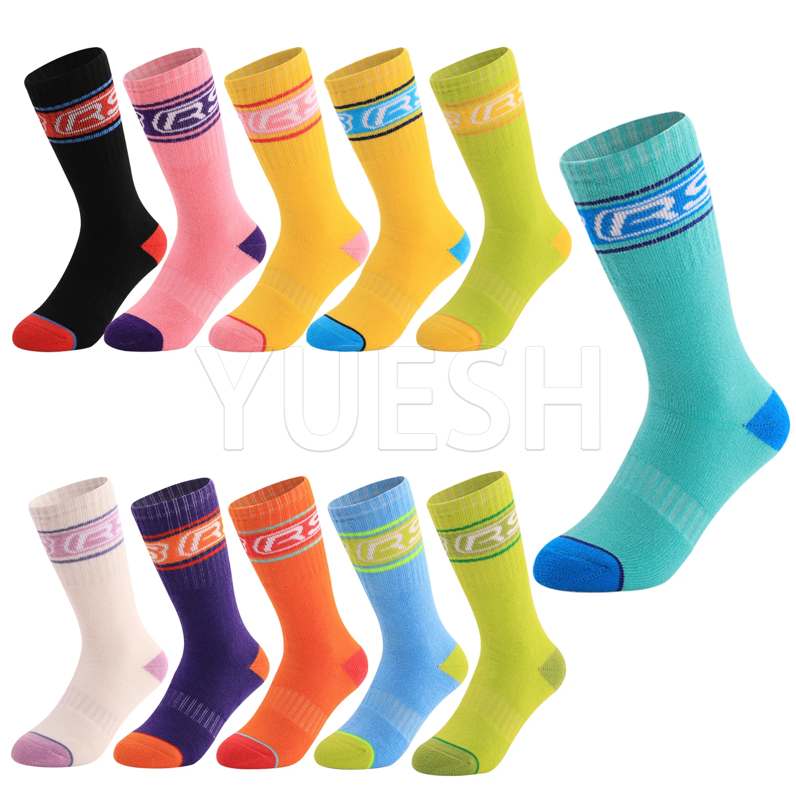 high quality  Outdoor sport  Compression scooter  socks cotton colorful soft cushion socks