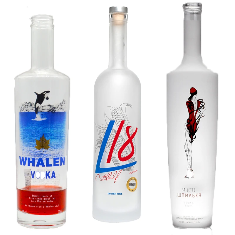 Wholesale factory Vodka wine glass bottles