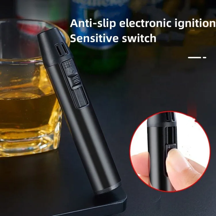 Wholesale Refillable Butane Lighter Direct Injection Spray Gun Lighter Windproof Jet Flame Lighter