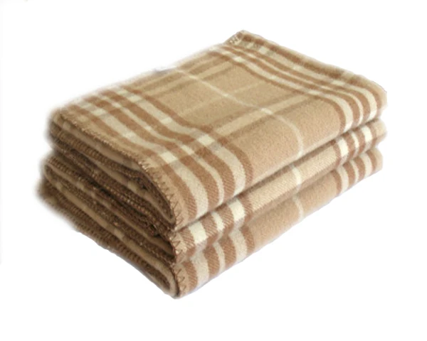 low price Manufactory direct good quality 100% pure organic wool colors plaid woven sheep wool blanket