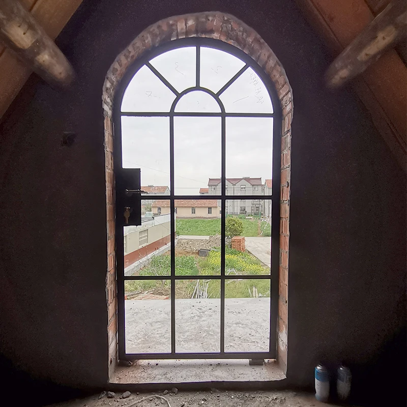 Hot Rolled Solid Steel Glass System 37 Series Custom OEM ODM Door and Window