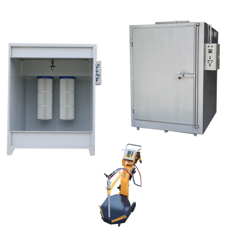 Start-up Electrostatic Manual Powder Coating Complete System Plant High Temperature Powder Coat Oven Spray Painting Booth&Gun