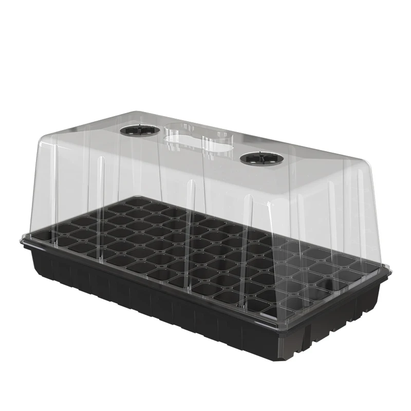 Three pieces Germination Kit Seedling Tray 72 Grid Greenhouse Grow Plant Starter Kit Nursery Pot for Plants Seeds Growing