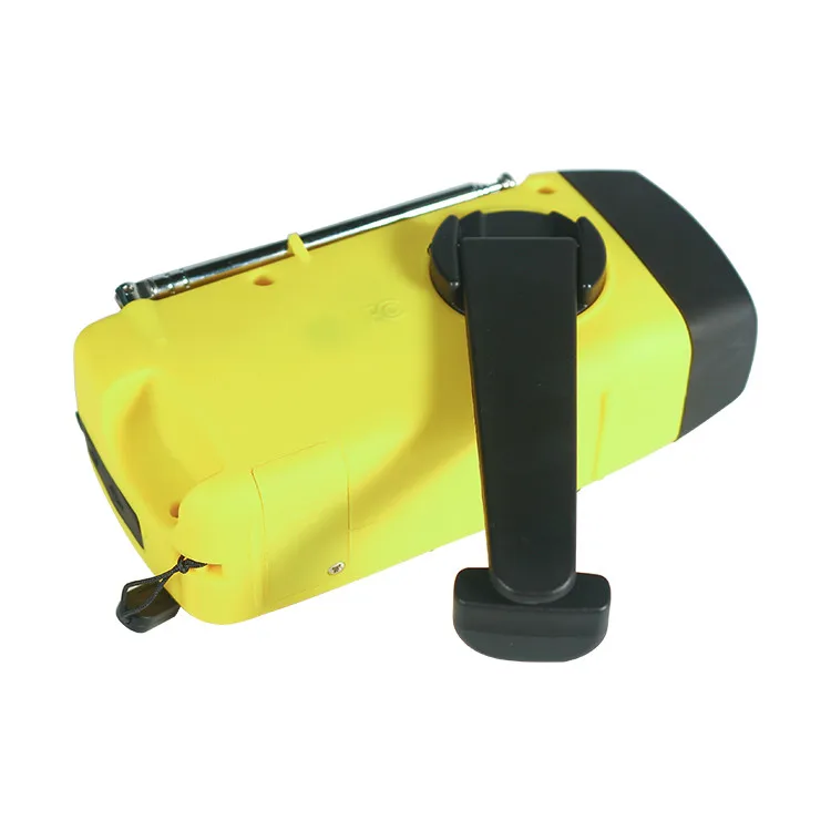 Portable LED Flashlight Hand Crank Solar Power Emergency Weather FM/AM/WB Radio for Hiking and Camping