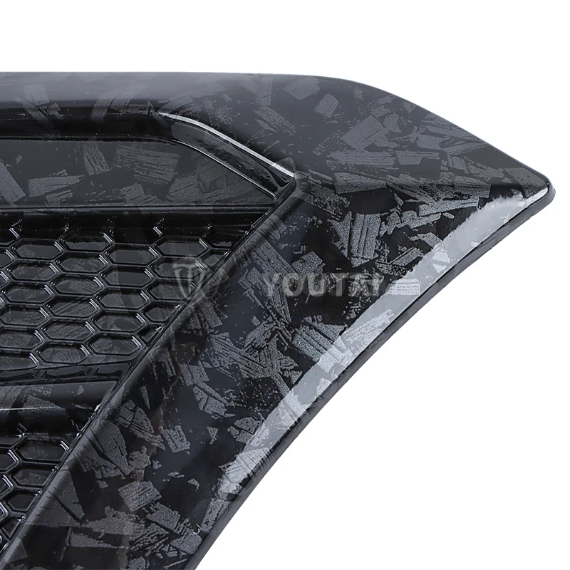 2pcs Jdm Universal Car Side Fender Vent Car Exterior Accessories Modified PP Forging Carbon Look Leaf Plate Side Vent