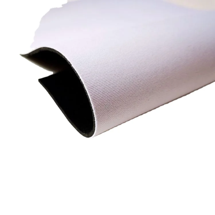 Customized Eco-friendly 3mm white Pattern Printed jersey Neoprene Fabric Sublimation