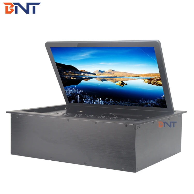 Conference Table Mount Retractable LCD Monitor Motorized Flip Up Tuner/Flip Up Lift with Conference System