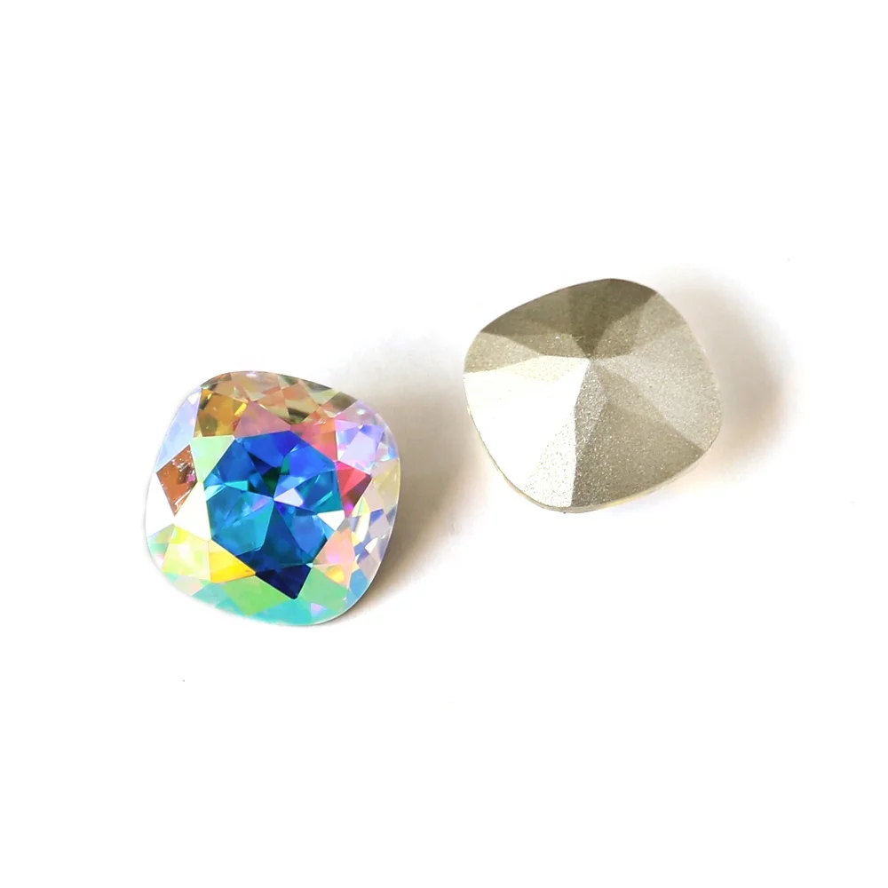 Dongzhou Квадратная форма K9, хрустальные стразы, пользовательский цвет, размер, закругленная спинка, оптовая продажа, причудливые каменные бусины для изготовления ювелирных изделий