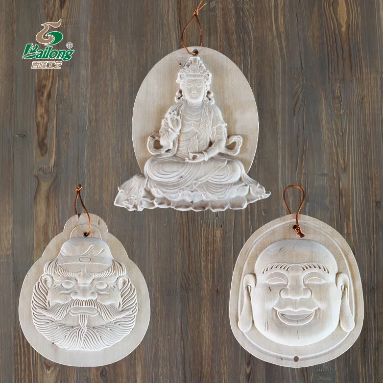 Custom design wood carving wall hanging decor buddha panel