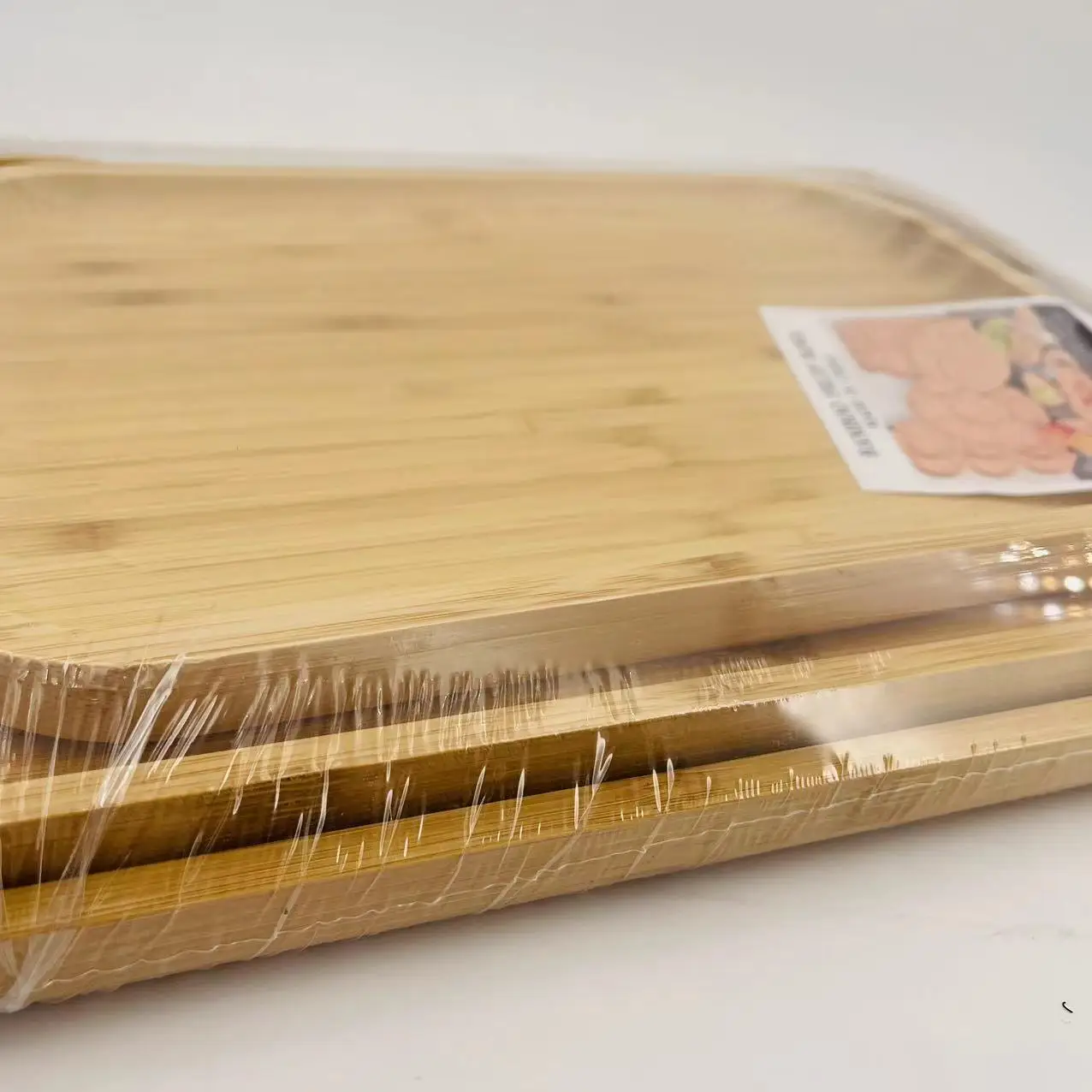 High Quality Wholesale Eco-friendly Rectangle Fruit Bamboo Tray Three Piece Set Bamboo Wooden Tray