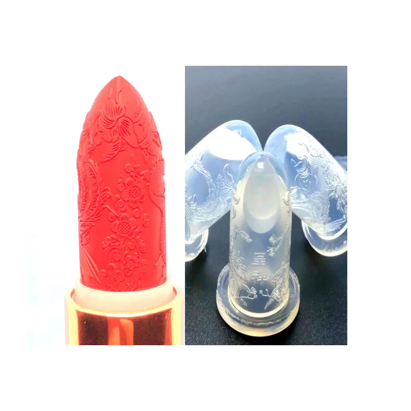Low MOQ  Lipstick Custom Logo Rubber 12.1mm Silicone Mould Silicone Filling Mold