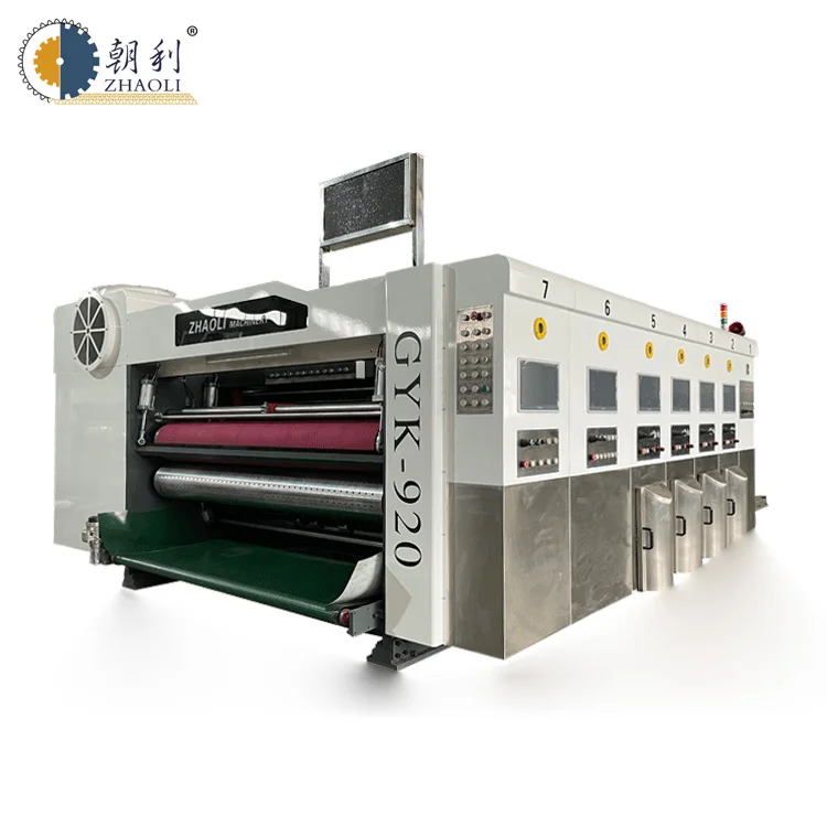 GYK-A automatic servo zero pressure lead edge feeding printing slotting die cutting machine carton box making equipment