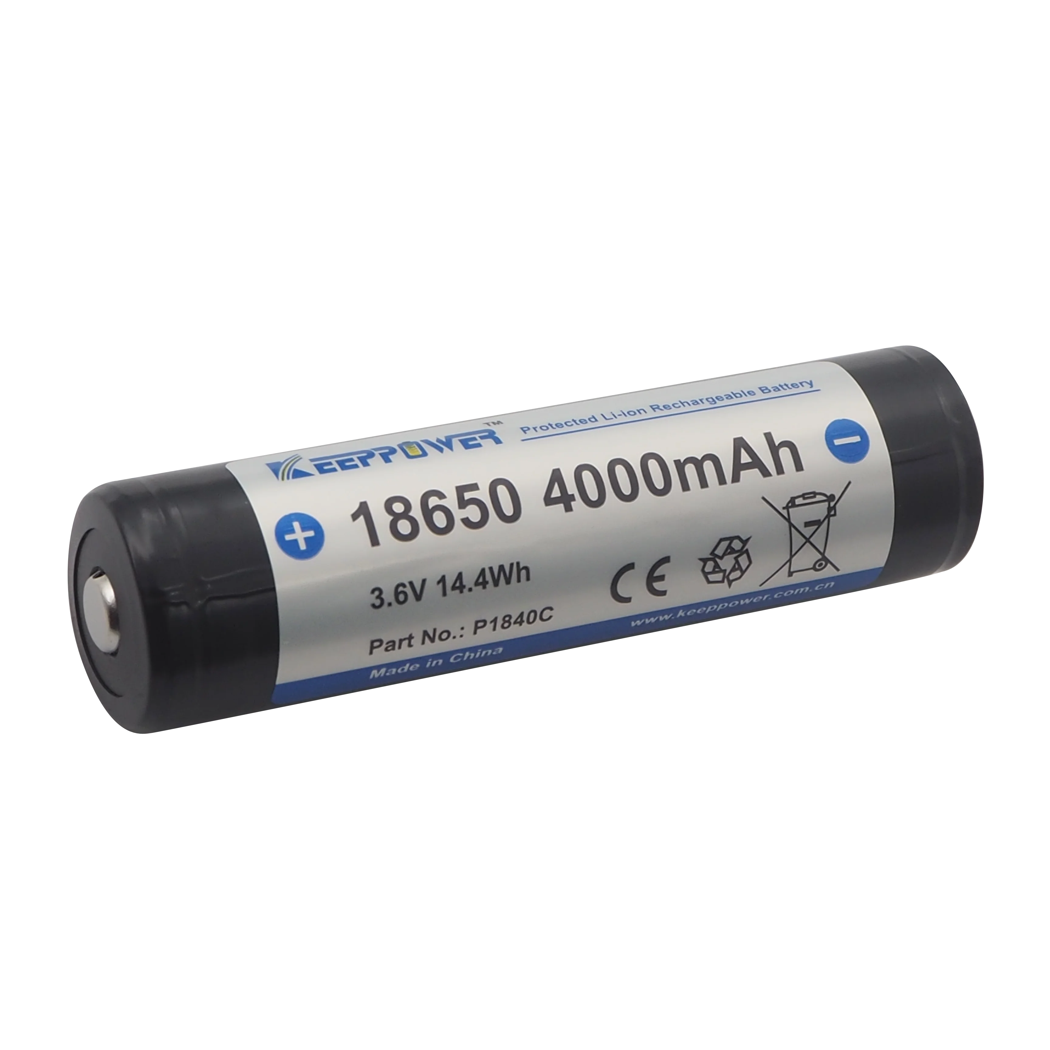 KeepPower 4000 мАч 18650 защищенная литий-ионная аккумуляторная батарея 3,6 В P1840C