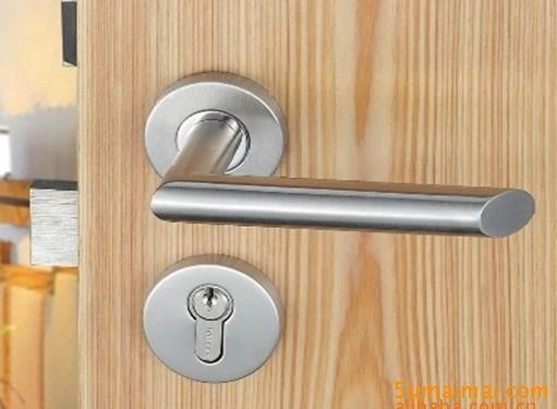 Seeyesdoor modern quality Doors Hardware Zinc Alloy Security Silent Door Handle set Locks