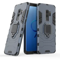 Shock Resistant 360 Metal Kickstand Magnetic Hybrid Armor Ring Holder Smartphone Back Cover Case For Samsung A50 Magnet