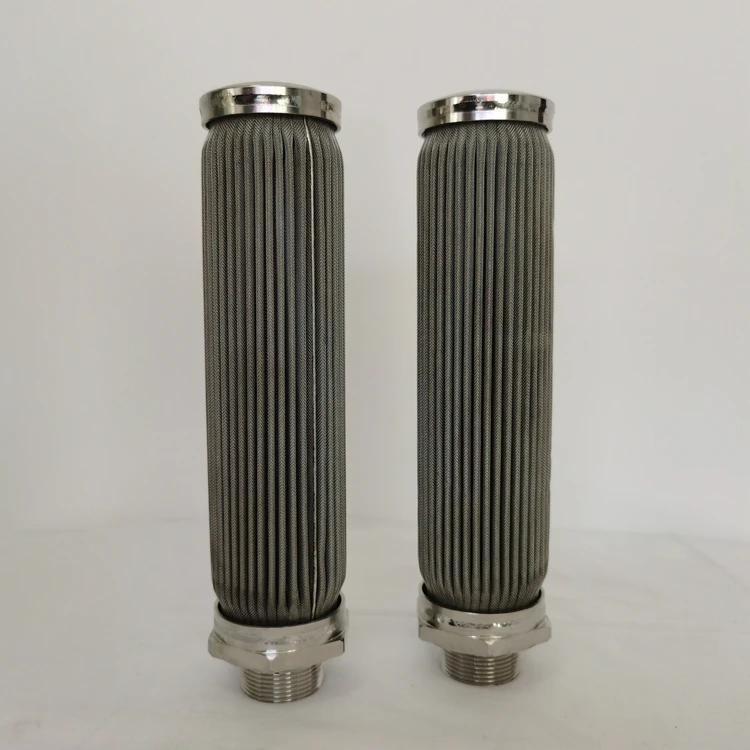 Mechanical filter cartridge 0.2 micro sintered stainless steel filter element with sintered felt